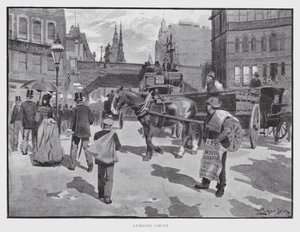 Ludgate Cirkusz (litho) alkotó: William Luker