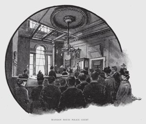 Mansion House Police Court (litho) alkotó: William Luker