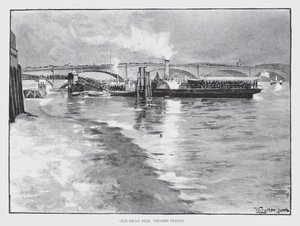 Old Swan Pier, Thames Street (litho) alkotó: William Luker