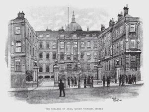 The College of Arms, Queen Victoria Street (litho) alkotó: William Luker