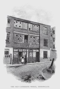 Az Old Catherine Wheel, Bishopsgate (litho)
