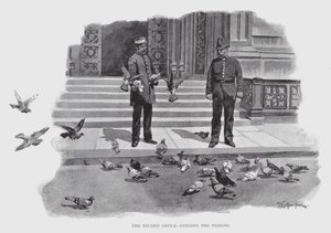 The Record Office, Feeding the galambs (litho) alkotó: William Luker