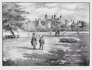 A londoni Tower a Trinity Square felől (litho) alkotó: William Luker