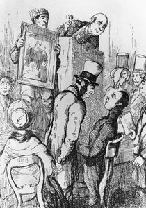 Elephant for Sale, illusztráció a Vanity Fair 17. fejezetéhez, William Makepeace Thackeray (1811-1863) regénye, metszet William Makepeace Thackeray (1811-1863) rajza után, 1882-ben Chicagóban megjelent