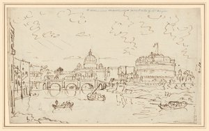 A Tiberis Szent Péterrel és a Castel S. Angelo (recto)