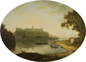 Villeneuve-les-Avignon látképe, 1770 körül (olaj, vászon) alkotó: William Marlow