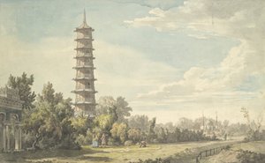 Kilátás a vadonra Kew-ben, 1763. alkotó: William Marlow