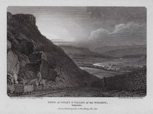 Otley városa és a Wharfe völgye, Yorkshire (metszet)