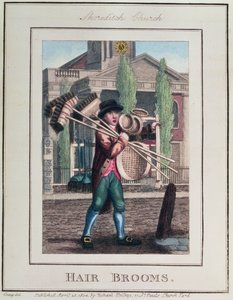 Hair Brooms, Shoreditch Church, a "Cries of London" kocsmából. Richard Phillips (1778-1851) 1804 alkotó: William Marshall Craig