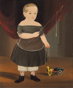 Fiú játéklóval és kocsival, c. 1845.