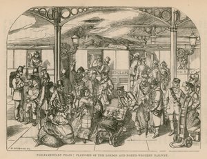 Parlamenti vonat: a londoni és északnyugati vasút platformja, London