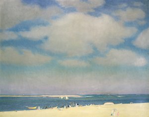 Tengeri táj homokos stranddal (The Beach at Chatham) 1915 körül (olaj, vászon)