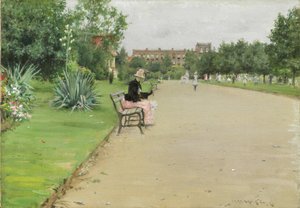 Városliget, 1887 körül alkotó: William Merritt Chase