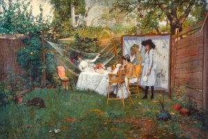 Reggeli a szabadban alkotó: William Merritt Chase