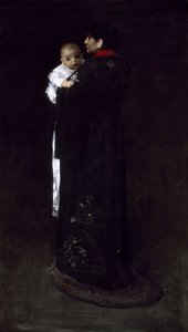 Anya és gyermek (Az első portré) alkotó: William Merritt Chase