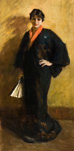 A kék kimonó alkotó: William Merritt Chase