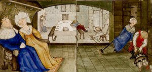 Tizenhat csempe nyolc illusztrációja a „Briar Rose” (1862-1865) mesének. Művészek: William Morris, Sir Edward Coley Burne-Jones.