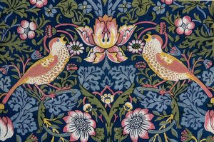 Az eper tolvaj. Díszítő szövet (részlet). 1883 alkotó: William Morris