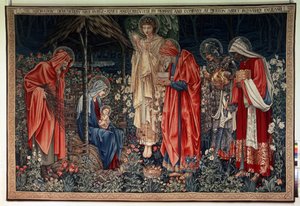 A mágusok imádása. Gobelin William Morris (1834-1896) műhelyéből alkotó: William Morris