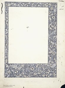 Eredeti rajz egész oldal szegélyhez alkotó: William Morris