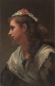 Első modellje – Miss Russell, c. 1873.