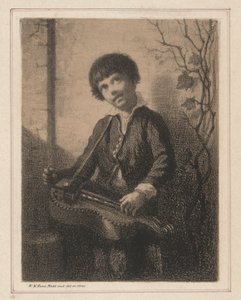 The Hurdy Gurdy Boy alkotó: William Morris Hunt