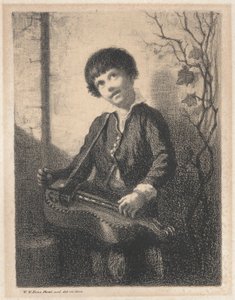 The Hurdy Gurdy Boy alkotó: William Morris Hunt