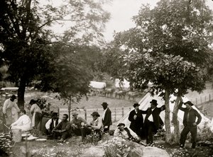 Gettysburg, Pennsylvania. Hoff [John J.] kapitány tábora. 1865 (fénykép) alkotó: William Morris Smith