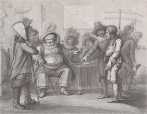 Falstaff a Justice Shallow-nál az újoncok összegyűjtése Shakespeare, Henry IV, ... rész, 1792. június 1. alkotó: William Nelson Gardiner