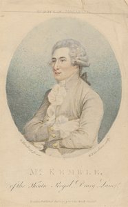 Mr. Kemble, a Theatre Royal-tól, Drury Lane alkotó: William Nelson Gardiner