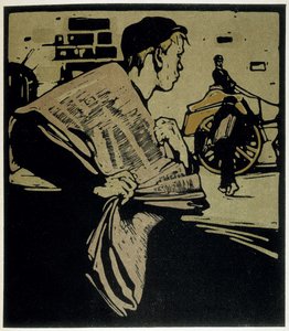 Newspaper Crier, London – a „" London típusai" című részben, William Nicholson (1872-1949), szerk. Floury