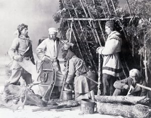 A Csapdázó élete Kanadában, fotó: Nottman, 1890 körül. alkotó: William Notman