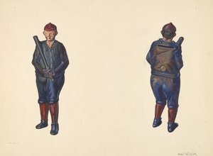 Baseball játékos érmebank, c. 1938.