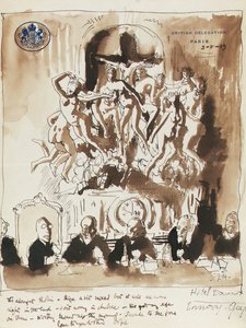 A párizsi békekonferencián alkotó: William Orpen