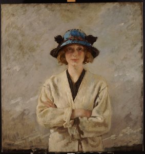 Lány kék kalapban, 1912