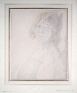 Mrs Hone portréja (ceruza és akvarell papíron) alkotó: William Orpen