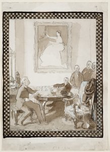 Tanulmány a „Homage to Manet” című olajfestményhez, 1906 körül (akvarell, tus, kréta és ceruza papíron) (lásd még: 63015) alkotó: William Orpen