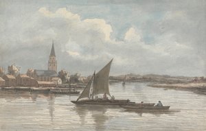 Kilátás a Temzére Battersea-ben alkotó: William P. Sherlock