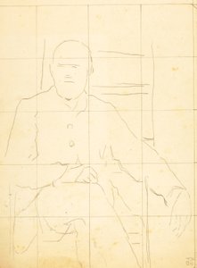 Idős férfi egy székben ülve alkotó: William Page
