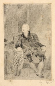 Ülő férfi tizennyolcadik századi ruhában alkotó: William Page