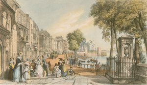 Chelsea a régi templom egy részével és Sir Hans Sloane sírjával alkotó: William Parrott