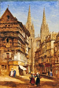 St. Corentin of Quimper Cathedral, 1860 körül (olaj, papírra fektetve)