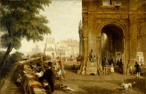 A quai Conti Párizsban 1846-ban (olaj, vászon) alkotó: William Parrott