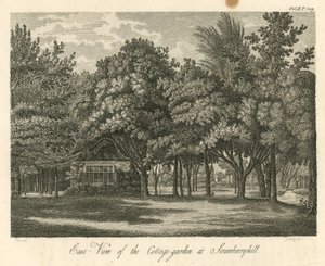 A Strawberry Hill-i házikó kertjének keleti nézete, Twickenham, London