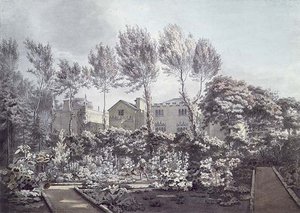 The Garden at Strawberry Hill, 1780 körül (akvarell, papír) alkotó: William Pars
