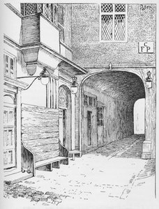 Az Entrance to Speakers Ward, ahogyan a tűz előtt megjelent, 1897
