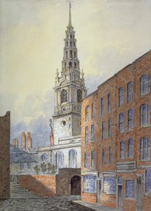 St Bride-templom, Fleet Street, London City, 1815