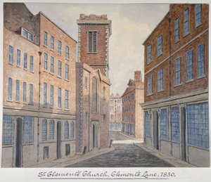Szent Kelemen-templom, Eastcheap, London City, 1830 alkotó: William Pearson