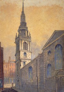 Szent Mária-templom a Bow Churchyardból, London City, 1815 alkotó: William Pearson