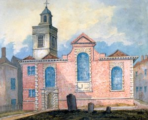 St Anne és St Agnes külső képe, London városa, 1810.
